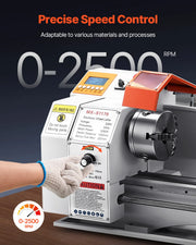 Load image into Gallery viewer, Amocart 8.7 x 39 in Bench Power Metal Lathe Automatic Feed Variable Speed 1250W Brushless Motor for Processing Precision Parts

