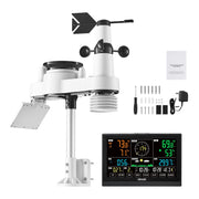 Load image into Gallery viewer, Amocart 7-in-1 Wireless Weather Station 7.5-Inch VA Display Solar Powered Sensor, Rain Gauge, Indoor&amp;Outdoor Forecast, No WiFi
