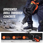 Amocart Demolition Jack Hammer 3500W Concrete Breaker 2pcs Chisel Gloves for Trenching 1900 BPM Heavy Duty Electric Jack Hammer
