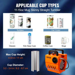 Amocart 11oz-15oz Mug Heat Press Mini Gift Ceramic Cup Presser Tumbler DIY Handheld Sublimation Blanks Auto Printing Machine
