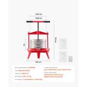 Bild in Galerie-Viewer laden, Amocart 9L 14L Fruit Wine Press Stainless Steel Basket with Cross-beam and Triangular Structure Manual Juice Maker for Kitchen
