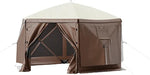 Amocart Pop-up Camping Gazebo Camping Canopy Shelter 6 Sided 12' x 12' / 10' x 10' Sun Shade Tents & Canopies Camping & Hiking