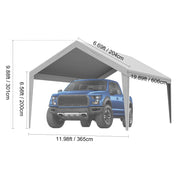 Charger l'image dans la visionneuse de galerie, Amocart Carport Replacement Canopy Cover Garage Top Tent Shelter Tarp Heavy-Duty Waterproof &amp; UV Protected with Ball Bungees
