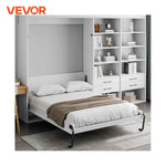 Amocart Murphy Bed Kit Full Size Vertical Deluxe DIY Wall Mechanical Hardware Pneumatic Lever Heavy Duty Frame for Guestroom