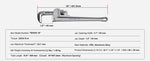 Amocart Pipe Wrench Aluminum Straight Pipe Wrench Adjustable Plumbing Wrench High Strength Jaw & Ergonomic Handle Automotive
