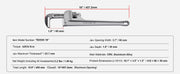 Load image into Gallery viewer, Amocart Pipe Wrench Aluminum Straight Pipe Wrench Adjustable Plumbing Wrench High Strength Jaw &amp; Ergonomic Handle Automotive
