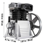 SucceBuy Air Compressor Heads 2.2KW Twin Cylinder 3 HP Single Stage 1300RPM Piston Pump Suitable for Industry Machinery Farm