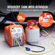 Charger l'image dans la visionneuse de galerie, Amocart 30 lbs Refrigerant Recovery Tank with Float Switch Reusable AC Recovery Tank HVAC for All Refrigerant Prevent Overflow
