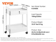 Load image into Gallery viewer, Amocart Lab Trolley 3-Layer Rolling Cart Metal Mobile Trolley  220 lbs Weight Capacity for Lab Clinic Beauty and Salon
