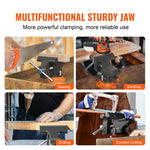 Amocart Bench Vise 4.5" 6" 6.5" Multipurpose, Swivel Base & Anvil Heavy  Cast Iron for Drilling, Conduit Cutting, Sanding