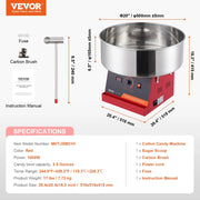 Bild in Galerie-Viewer laden, 【Premium】Amocart Electric Cotton Candy  hine Candy Floss Maker Commercial Cotton Candy  hine Stainless Steel Bowl and Sugar Sco
