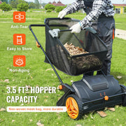 Charger l'image dans la visionneuse de galerie, Amocart Tow Behind Lawn 21/26/44/50in Sweeper Large Capacity Heavy Duty Leaf Grass Collector with Adjustable Sweeping for Pick
