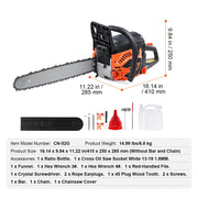 Charger l'image dans la visionneuse de galerie, Amocart Gas Chainsaw Gasoline Powered Chain Saw Handheld Cordless Petrol Chainsaws for Tree Wood Branch Cutting Tree Trimming
