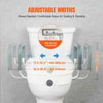 Amocart Raised Toilet Seat 5" Height Raised 350 lbs Weight Capacity for Round &Elongated Toilet Twist Lock Installation Elderly