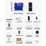Charger l'image dans la visionneuse de galerie, Amocart 8KW Diesel Heater DC 12V/24V All in One Portable Diesel Air Heater Car Heater with LCD Display Low Noise ,for Vans RVs
