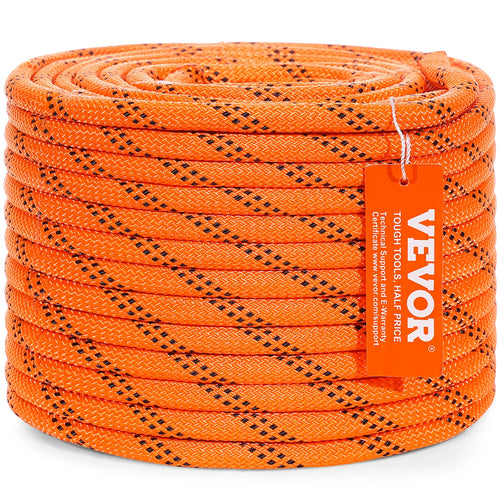 SucceBuy 120ft Dual-Weave Polyester Cord 3/8 1/2 inch 48-Strand Multi-Use Rope Arborist Activities Outdoor Adventures Versatile