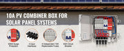 Bild in Galerie-Viewer laden, Amocart PV Combiner Box 4 String / 6 String Solar Combiner Box 10A / 15A Rated Current Fuse for On/Off Grid Solar Panel System
