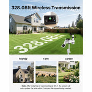 Load image into Gallery viewer, Amocart 7-in-1 Wi-Fi Weather Station 7-In TFT Display Solar Powered Outdoor Sensor, Rain Gauge, Indoor Outdoor Weather Forecast
