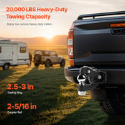 Bild in Galerie-Viewer laden, Amocart 20000/30000Lbs Pintle Hook Trailer Receiver Hooks Combination 2-5/16in Hitch Ball fits 2.5-3in Lunette Ring for Truck
