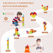 Charger l'image dans la visionneuse de galerie, Amocart 32PCS Light Magnetic Tiles Building Blocks Magnet Educational STEM Sensory Stacking Toys for Toddlers Boys Girls Gifts
