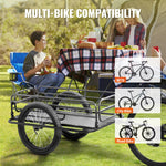 Amocart 275 lbs Bike Cargo Trailer Bicycle Wagon Cart Foldable Compact Storage with Universal Hitch 20" Wheels fits Most Bike