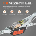 Amocart Come Along Winch 2/4/5 Ton Pulling Capacity Heavy Duty Ratchet Automotive Hoist Power Cable Puller for Vehicle Rescue