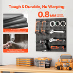 SucceBuy 24 x 12in 2/4pcs Metal Pegboard Panels Wall Organizer with Hooks Accessories for Garage Tool Storage Craft Room Home