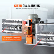 Charger l'image dans la visionneuse de galerie, Amocart Electric Wire Stripping Machine Cable Stripper Peeler 750W 1.5-32mm 10 Channels Acrylic+Aluminum Scrap Copper Recycling

