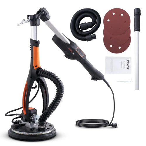 Amocart 800W Electric Drywall Sander Brushless Motor 1000-2300RPM Variable Speed Household Polishing Machine Wall Sand Grinder