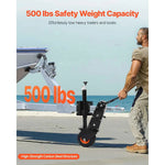 Amocart 500lbs Tongue Boat Trailer Dolly 13-23.2in Height Adjustable Manual or Electric Wrench Drive RVs Mover for Cargo Moving