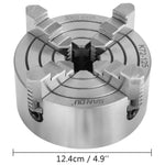 SucceBuy K72-125 Lathe Chuck 5 Inch 4-Jaw Independent Reversible Jaw Metal Lathe Chuck Turning Machine Accessories, Lathes Use