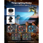 SucceBuy Portable Misting Fan High Speed Motor Large Water Tank Rechargeable Battery with Remote Light Modes for Indoor Outdoor