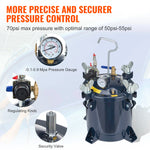 SucceBuy 10L Spray Paint Pressure Pot Tank Air Paint Pressure Pot Metal Rack Leak Repair Sealant for Industry Home Construction