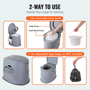 Load image into Gallery viewer, Amocart Portable Toilet for Camping Porta Potty with 1.3G Detachable Inner Bucket Travel Toilet for Outdoor Camping Travel
