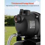SucceBuy 1.1 HP Shallow Well Pump with Pressure Tank 120V 1320 GPH with 5-Gal Tank 20/40 PSI Pressure Switch for Home Garden