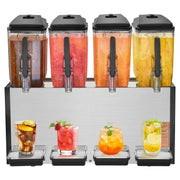 Charger l'image dans la visionneuse de galerie, Amocart 4 Tanks Commercial Beverage Dispenser 10L/12L Per Tank Juice Dispenser Stainless Steel Ice Tea Drink Machine
