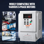 SucceBuy 2.2KW VFD Inverter Variable Frequency Drive Converter AC 220V 3P Output Speed Controller for Water Pump Motor CNC