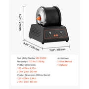 Load image into Gallery viewer, Amocart Rock Tumbler Kit Rock Polishing Kit 4 Speed Settings 9-Day Polishing Timer Stone Polishing Kit Rock Polisher
