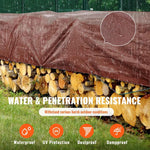 Amocart Heavy Duty Tarp Waterproof Tear Proof Poly Plastic Tarps Cover Multi-Purpose Outdoor Tarpaulin with Grommets for Truck