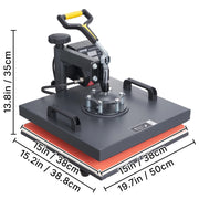 Bild in Galerie-Viewer laden, Amocart 2In1 Heat Press Machine 38*38CM Multifunctional 360° Swing-Away Digital Sublimation Printer Transfer DIY T-shirt Cap
