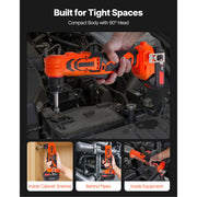 Charger l'image dans la visionneuse de galerie, Amocart Right Angle Drill 3/8Inch Chuck 90 Degree Cordless Right Angle Drill with Brushless Motor Battery Charger and Belt Clip
