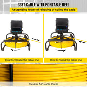 Bild in Galerie-Viewer laden, Amocart Sewer Camera 4.3" Screen Pipeline Inspection Camera with DVR Waterproof IP68 Industrial Endoscope for Home Drain Pipe
