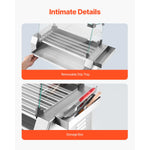 SucceBuy Hot Dog Roller 12/18/30 Hot Dog 5/7/11 Rollers Stainless Steel 750-1600W with Dual Temp Control Removable Shelf & Tray