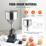 for Milk Water Beer Gloss Dispensing Equipment Amocart 5-50ml A02 Pneumatic Liquid Filling Machine w/ Pedal Paste Bottle Filler