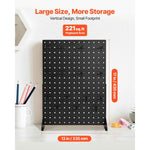 Amocart 1/2Sets Pegboard Display Stand 17x13in Tabletop Steel Peg Board Panel with 15 Hooks for Grocery Retail Jewelry Store