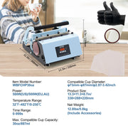 Bild in Galerie-Viewer laden, Amocart Tumbler Heat Press Machine 2 Station Heaters 11-30oz Mug Press Tumbler Press Sublimation Tumblers Cups and Mug 19.6lbs
