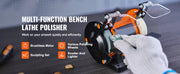 Charger l'image dans la visionneuse de galerie, Amocart Jewelry Polisher Buffer Brushless Adjustable Speed Mini Multi-purpose Bench Grinder Polishing Machine for Gemstones
