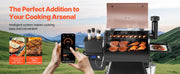Bild in Galerie-Viewer laden, WiFi App-Controlled Pellet Grill, Amocart BBQ Smoker with LCD Controller for Camping
