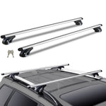 SucceBuy Roof Rack Crossbar Aliuminum Roof Rail Crossbar Baggage Luggage Carrier 200LBS Top Roof Crossbar Silver Black