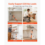 Amocart 2-Pack Cabinet Jack Support Pole Steel Telescopic Quick Support Rod Adjustable 3rd Hand System for Lifting Cargo Bars